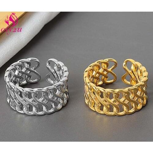 2020 Fashion Womens Ring Golden Twisted Classical Croissant Wedding Engagement Ring Female Set Ring Christmas Gift for Women