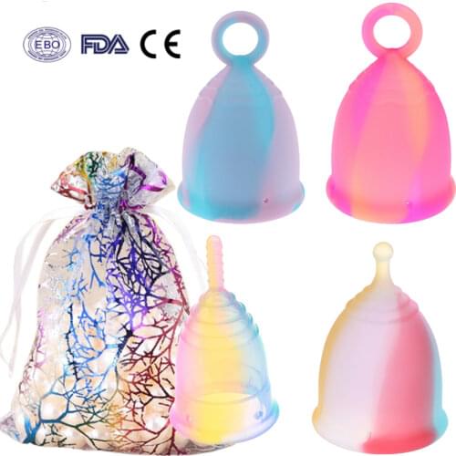 NEW Menstrual Cup Medical Grade Silicone Feminine Hygiene Menstrual Lady Women Period Cup Silicone Reusable Menstrual Cup