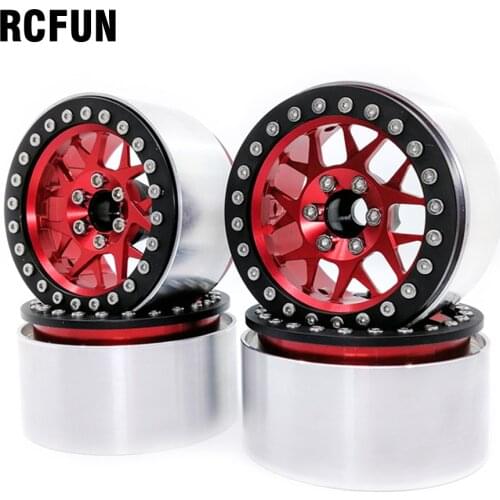 Rc RCFUN 4PCS Metal 2.2 Inch Wheel Rim for 1/10 RC Crawler Axial SCX10 RR10 90053 AX10 Wraith 90056 90045 90048 S46