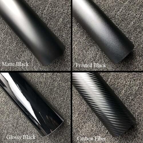2pcs 50*150cm Car Body Flim Glossy/Matte Frosted Black 3D Carbon Fiber Exterior Styling Stickers Vinyl Wrap Film Cool Home Use