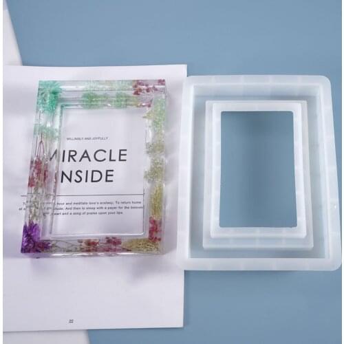 DIY crystal epoxy mold Photo Frame Rectangular Silicone Mold Pendulum Table Decoration Photo Frame Handmade Making Home Ornament