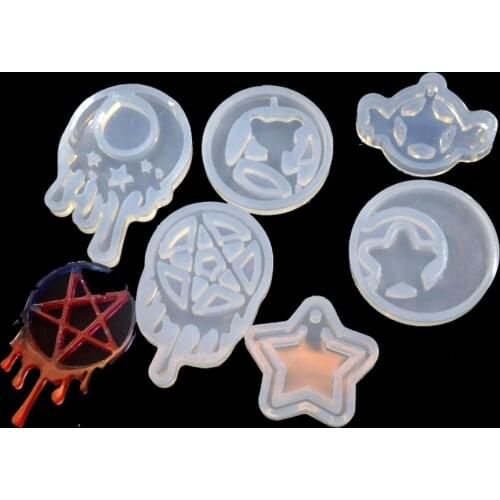 Crystal Glue Silicone Mold tear moon star Trojan Resin Silicone Mould handmade DIY Jewelry Making epoxy resin molds tools