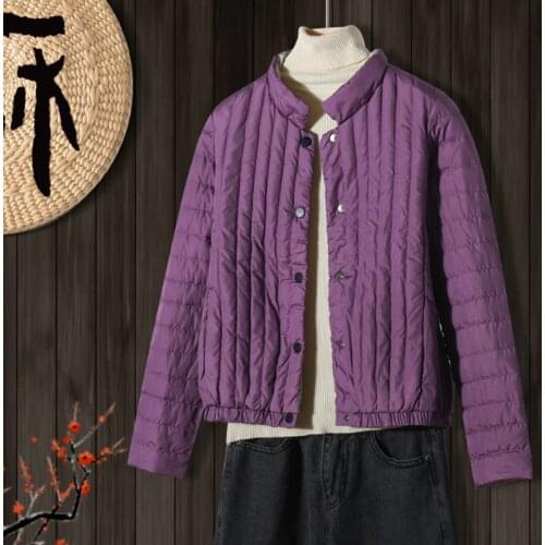 SEDUTMO 2020 Winter Slim Duck Down Coat Women Ultra Light Thin Oversize Thin Jackets Autumn Casual Slim Short Parkas ED1316