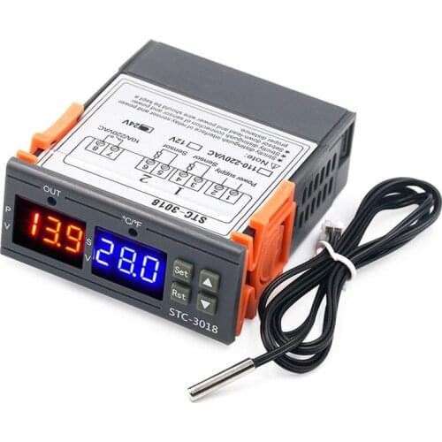 STC-3018 LED Digital Temperature Controller Thermostat Thermoregulator Incubator 12V 24V 110V 220V Controlador de temperatura