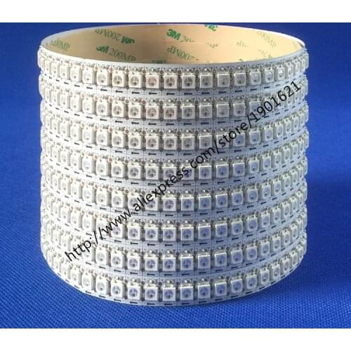 White PCB 3.2FT 1M 144 Leds WS2812B 5050 RGB LED Strip WS2812 Indivadual Addressable Non-waterproof