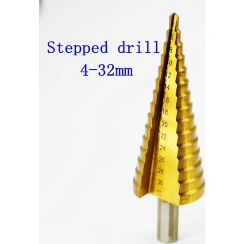 1 pcs. Metric Spiral Flute Pagoda Shape Hole Cutter 4-32 mm high speed steel drill bit specified cone sharpening HSS Ste