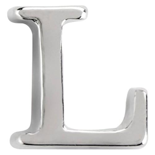 10pcs Silver letter L Charm floating charms for Living glass locket