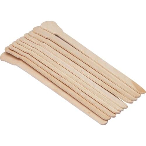 100 Pieces Wooden Waxing Spatula Sterile Tongue Depressors Disposable Sticks for