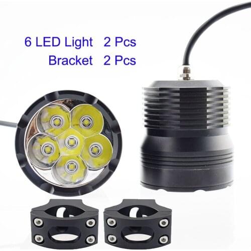 2Pcs Motorcycle Headlight 12V 60W LED Chip Moto Driving Super Bright Waterproof Fog Lamp Spot Headlamp Offroad Bicycle Spotlight