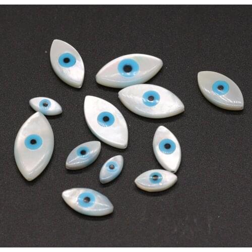 5pcs/lot Fashion Horse Eye Shaep Shell Beads Natural Shell Loose Beads for Making DIY Jewerly Necklace Accessories