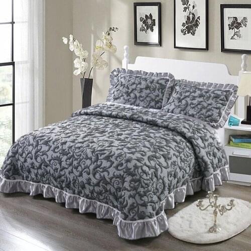 50Thick Quilted bedspread King Queen size Bed spread Bed cover set Mattress topper Blanket Pillowcase couvre lit colcha de cama