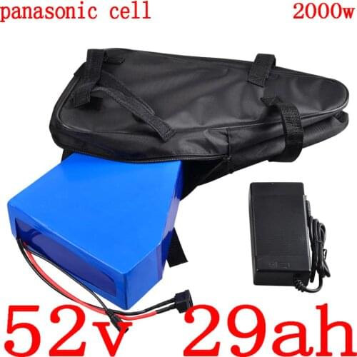 52V 30AH Ebike Battery 52V1000W 2000W Lithium Battery 52V 15Ah 18Ah 20Ah 24Ah 26Ah 30AH Electric Bike Battery use panasonic cell