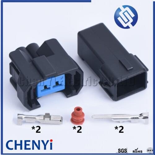 1Set 2 Pin Sumitomo（Square ）Auto Fuel Injector OBD2 Waterproof Wire Connector Car Electrical Plug 6189-0533 1996-2002 For Honda