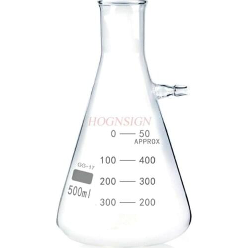 Suction filter bottle 500ml glass bottle chemical experiment conical flask conical flask experimental equipment glass instrument