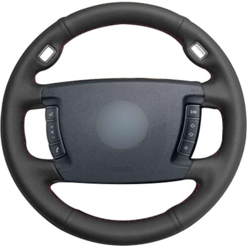 Black Synthetic Leather Steering Wheel Cover for BMW 730Li 745Li 760Li 2004 730Li 740Li 750Li 760Li 2005 755ih 2007 730Li 2008