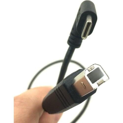50cm Elbow angled USB-C USB 3.1 type-c Type C Male Connector to USB 2.0 B Type Male Data printer Cable 0.5m