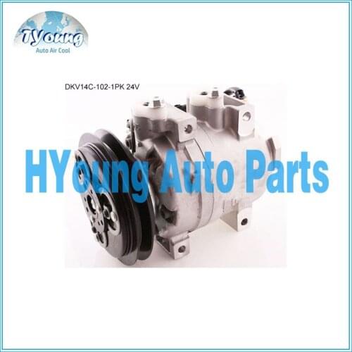 DKV14C AUTO air A/C compressor for Hitachi Excavator Hyundai 506021-7082 5060217082 11N892040 A5000674001 24V 102mm 1PK