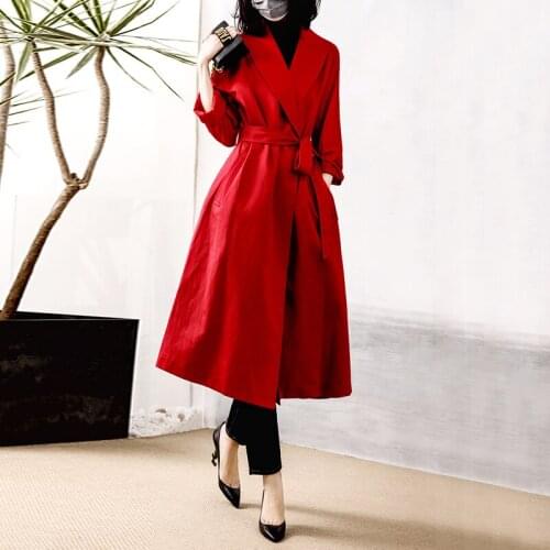 A Flannel High Count Fine Count Cotton / Linen Lace Up Waist Windbreaker