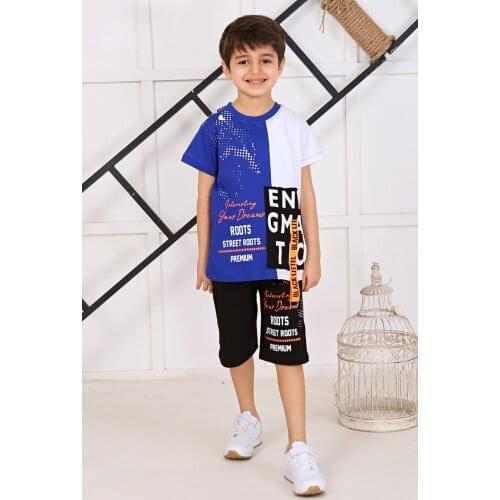 Sax Child Cute Boy Kind Teenage Clothes 2 Suit Summer Male Children T-Shirt Shorts Clothing Set Beach Boys outfits Sport Models