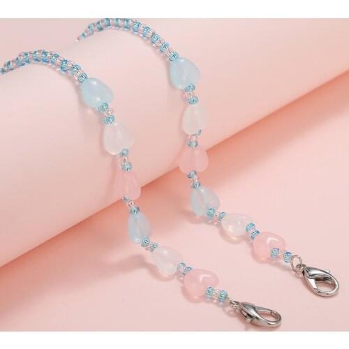 Mask Chains For Child Letters Beaded Glasses Chain For Sunglasses Long Trendy Colored Anti-lost Lanyard Fashion Chain Jewelry