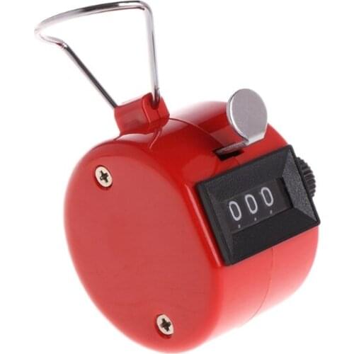 Hand Tally Counter 4 Digital Display Mechanical Manual Count Click with Finger Ring