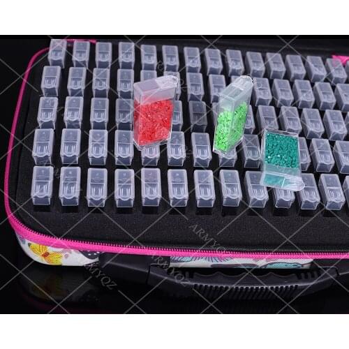 New 80box Butterfly diamond embroidery Container Storage Box diamond paiting box Carry Case Container diamond mosaic Storage Box