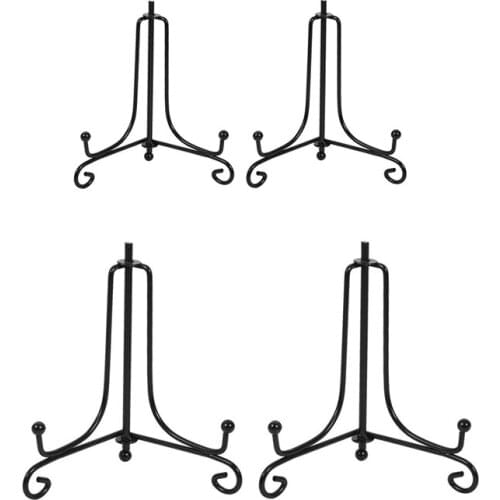 Practical (2 Pack)Iron Display Stand, Black Iron Easel Plate Display Photo Holder Stand, Displays Picture Frames, Cookbooks, Dec