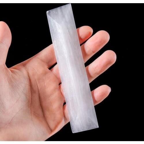 3pcs Natural White Selenite Crystal Stick Chakra Healing Stone Raw Quartz Rough Minerals Specimen Point