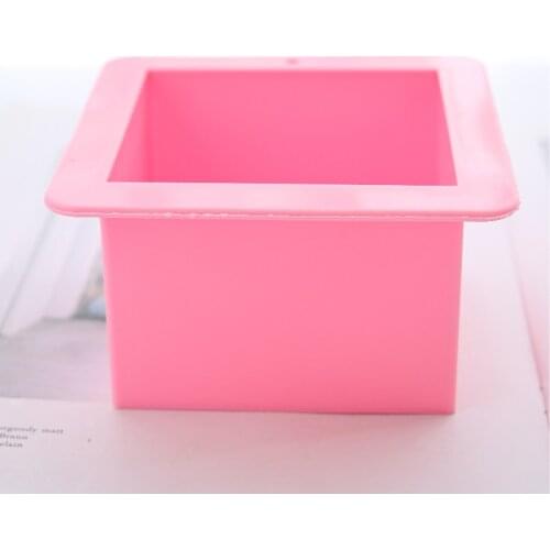 Square Silicone Soap Mold Handmade 500ml Straight Silicone Bakeware Bread Mould Fondant Cake Candle Molds Craft Decoration