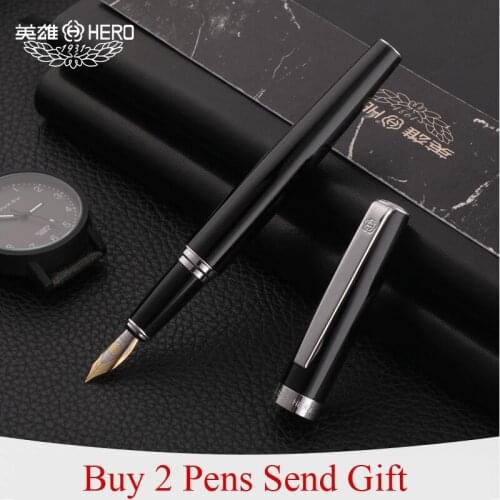 Fashion Design Brand Hero 382 Luxury Metal Ink Fountain Pen Business Men Signature Pen Buy 2 Send Gift