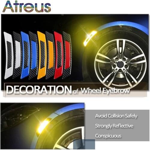 Car Wheel Eyebrow Door Side Reflective Protective Stickers For Skoda Octavia A7 2 Rapid Fabia Yeti Opel Astra H J Insignia Mokka