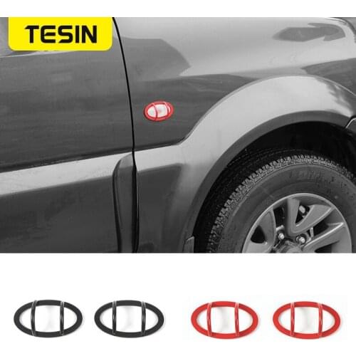 TESIN Metal Side Fender Turn Signal Light Cover Trim Anti-collision Lamp Guards Frame Car-Styling For Suzuki Jimny 2007