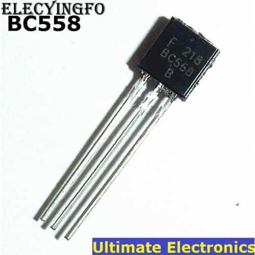 50pcs BC558 TO-92 PNP General Purpose Transistor