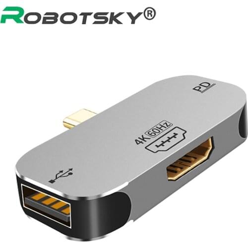 USB Type C HUB USB C To 4K HDMI-compatible Mini DP USB 2.0 PD 100W Quick Charger Splitter Docking Station For MacBook Pro