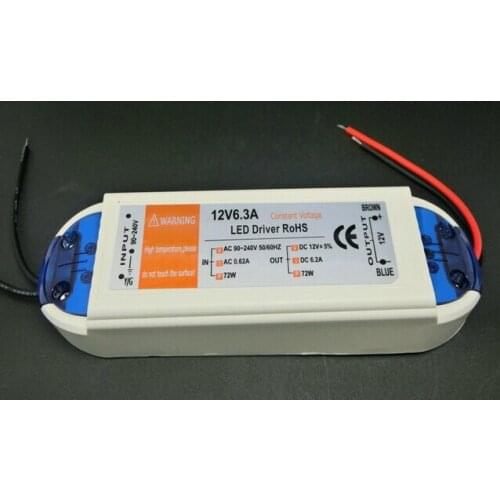 High Quality 12V 6.3A 72W 100V-240V Lighting for Transformers Safy Driver for LED Strip Power Supply