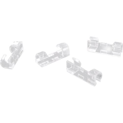 20pcs/lot Transparent Cord Wire Fixing Clamp Clip Desktop Wire Clean Up Holder Cable Clip Device USB Cord Clips Holder Organise