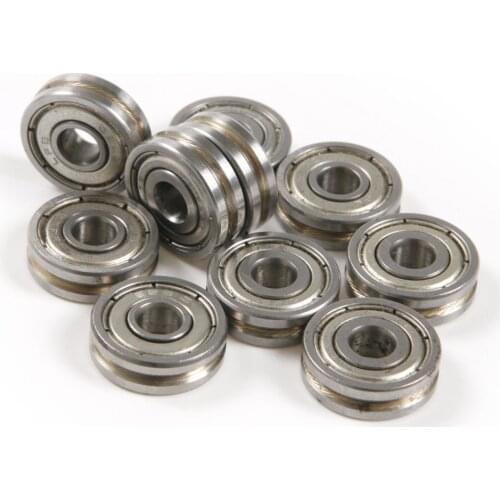 10pcs 0.5mm Deep V Groove Ball Bearings Pulley Wheels Roller 5*16*5MM