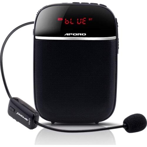 10W Mini Bluetooth Voice Amplifier UHF Wireless Microphone For Professor Teacher Lecture Meeting Portable Megaphone TF Speaker