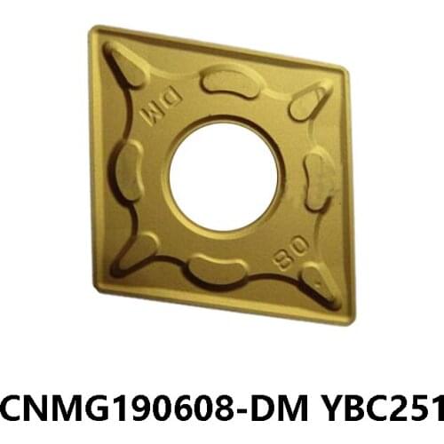 100% Original CNMG190608-DM YBC251 Carbide Inserts Lathe Cutter CNC for Steel CNMG 190608 CNMG1906 CNMG19 Turning Tools