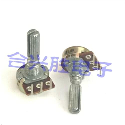 16 type rotary potentiometer inward bend 3 feet single channel A5K / A10K amplifier volume potentiometer shaft length 25mm