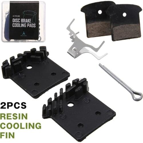 2pcs Bicycle Resin Cooling Fin Ice Tech Disc Brake Pads Bicycle Brake Ceramics Pads Cycling Bike Accessories For Mountain Bike
