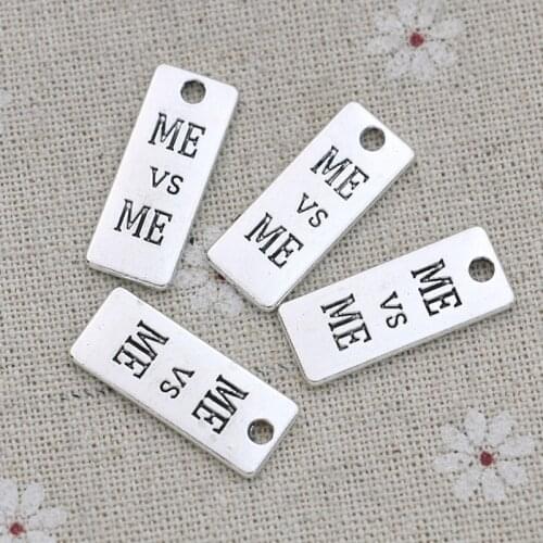 20pcs Sports Me & Me Charms Pendants for Jewelry Making Bracelet DIY Accessories 24x10mm