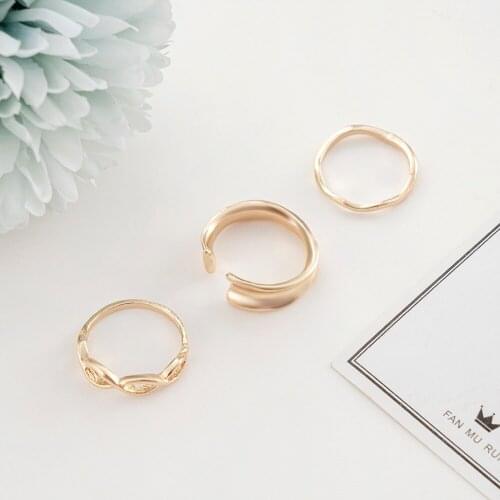 3pcs Vintage Gold Ring for Womens Gothic Punk Steampunk Heart Butterfly Skull Ring Sets Party Jewelry 2021 Luxury Jewelry Sale