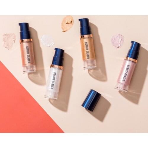 4 Colors Face Liquid Glitter Highlighter Brightener Concealer Face Primer Bronzer Face Glow Cosmetics Maquiagem TSLM1