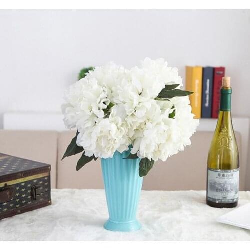 5 pcs Hydrangeas one Bouquet Upscale Artificial Silk Flower Wedding Bridal Bridesmaid Holding Flower Multi Color Available