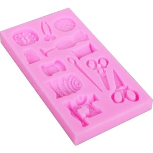 94PF 1 PC Sewing Tools Silicone Jelly Mould Cake Decorating Tools Chocolate Moulds Cupcake Decorating Cake Topper Decorations