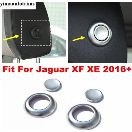ABS Matte Seat Headrest Button Switch Adjust Cover Trim Ring Decoration Accessories Interior Kit For Jaguar XF XE 2016 - 2019