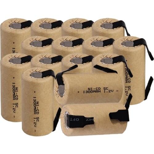 Lowest price 15 piece SC battery 1.2v batteries rechargeable 1300mAh nicd battery for power tools akkumulator