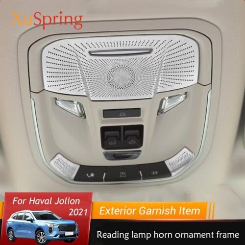 Accessories Styling Audio Strips Protective Horn Roof Lamp Frame Mesh Car Reading Light Cover For Haval Jolion 2021 2022