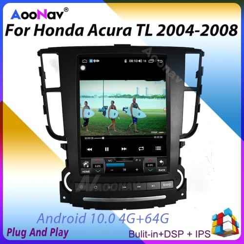 Android 10.0 For Honda Acura TL Car Radio 2004 2005 2006 2007 2008 GPS Navigation Multimedia Player Stereo Receiver With CARPLAY